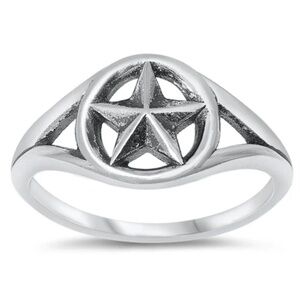 Sterling Silver Ring – Star (Size 8)